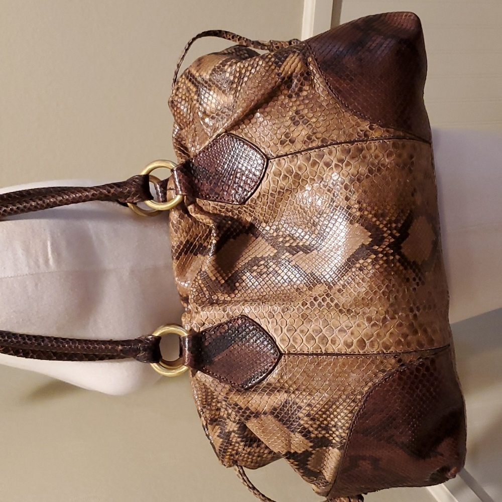 Mauro Governa real snakeskin shoulder bag - Picture 5 of 15